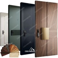 Aislamiento térmico moderno de puerta de entrada de acero y aluminio de vidrio de Metal de madera para uso Interior/Exterior casa apartamento edificio de oficinas
