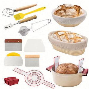 Cesta de Fermentación de Pan Personalizada, Set de Masa para Hornear OEM ODM, Cesta de Fermentación de Pan Europeo DIY, Herramientas Redondas para Hornear en Casa - Product Image 1