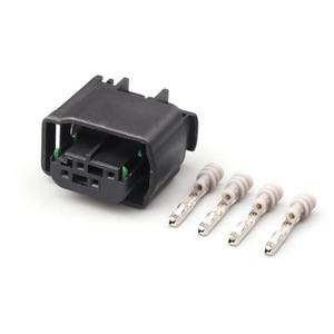 Connecteur de capteur d'oxygène à 4 broches, pour voitures Volkswagen et Bmw, terminal mâle et femelle en plastique noir - Product Image 2