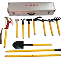 Fournitures de lutte contre l'incendie, ensemble d'outils multifonctionnels avec crochets pour extincteurs, protection incendie en caoutchouc et acier inoxydable