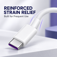 Câble de charge rapide USB-A vers USB-C 5A, violet, avec connecteur stable, pour accessoires mobiles, vente en gros