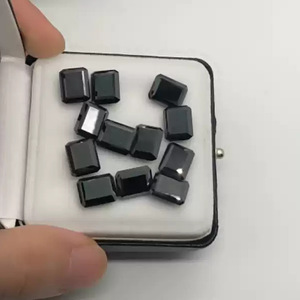 Black Moissanite Square Cut Loose Stone 0.5ct 5ct Synthetic Silicon Carbide For Jewelry Making - Product Image 3