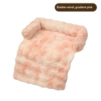 Couverture carrée pour animaux de compagnie (chiens et chats), tapis chauffant épais pour l'hiver, coussin de canapé en velours bulle toutes saisons