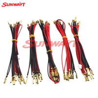 Cable LED de 12V con bombilla iluminada de plástico y metal, botón pulsador, cables de 2.8mm, conector de terminal de pala rápida, personalizable, inglés