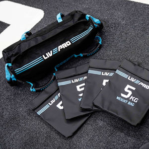 <span class=keywords><strong>LIVEPRO</strong></span> Low MOQ 5kg-20kg Bolsa de arena impermeable para ejercicio de entrenamiento Bolsas de energía ajustables con peso Bolsas de arena para gimnasio de carga dinámica - Product Image 1