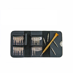25 in 1 Leather Case Screwdriver Set for Mobile Phone Disassembly <b>Clock</b> Glasses Maintenance Tool Mini Screwdriver Set - Product Image 5