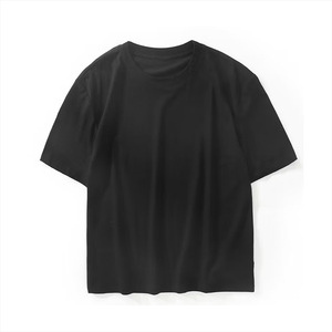 T-shirt tricoté teint en pièce pour homme, à épaules tombantes, couleur délavée douce, pré-rétréci, coupe décontractée, respirant, écologique, fini brut - Product Image 1