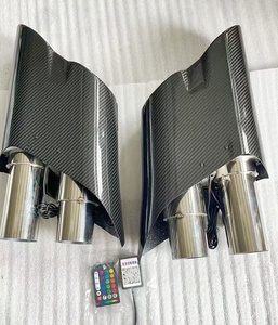 Embouts d'échappement en fibre de carbone de luxe, poli miroir brillant, épaisseur 1,5 mm, garantie 12 mois pour Mercedes-Benz Classe G G63 G550 - Product Image 1