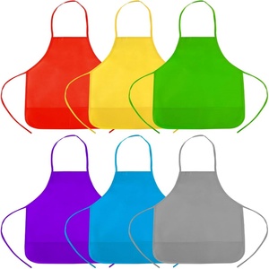 Tabliers de cuisine unis pour femmes avec 2 poches, tablier de chef professionnel avec logo personnalisé pour cuisine, restaurant, peinture, dessin, barbecue - Product Image 1