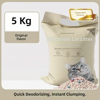 Litière pour chat en bentonite pour maisons multi-chats, grande capacité, sans poussière, agglomération rapide, facile à ramasser, faible dispersion