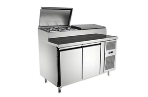 Double-Temperature Refrigerated Counter Display for Salad Sandwich Pizza Prep for Salad Sandwich Counter Display - Product Image 2