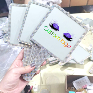 กระจกแต่งหน้าแบบมีด้ามจับ กระจกแต่งหน้าแบบพกพาสำหรับสาวๆ  กระจกสีชมพูแบบส่วนตัว ยี่ห้อ Private Label Heart Mirror - Product Image 5