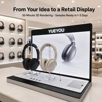 Support d'affichage personnalisé pour écouteurs Bluetooth, support d'affichage en acrylique pour casques audio pour les marques