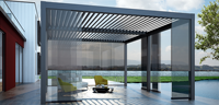 Système de couverture de toit à persiennes imperméable pour gazebo de jardin, pergolas en aluminium préfabriquées