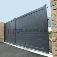 Porte coulissante motorisée à télécommande, mur périphérique, porte de garage en aluminium