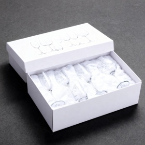 Khắc chân cao thủy tinh đặt thực rõ ràng rượu vang cổ điển bán buôn thủy tinh nước cốc personalisable đám cưới - Product Image 6