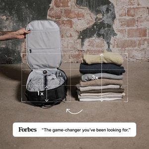 Ekster Clothing Organizer Vacuum Storage <b>Bags</b> 2 Pack Gray Nylon Travel <b>Compression</b> for Wardrobe Space Saver - Product Image 5