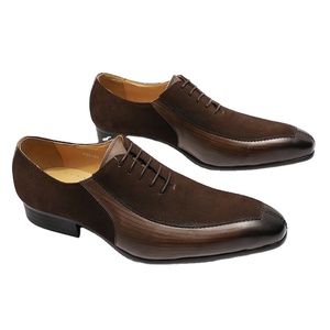 Chaussures habillées élégantes en cuir de vachette pour hommes, idéales pour les affaires et les mariages - Product Image 1
