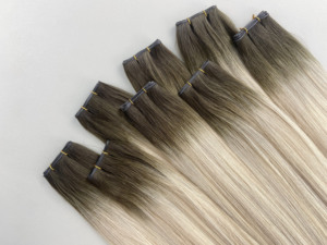 Extensiones de Cabello Humano Ruso Virgen Genius Weft 12A, Sin Remy, 30 Pulgadas, Rubio Ondulado Europeo, Invisible, Rizado, Doble Trama - Product Image 4