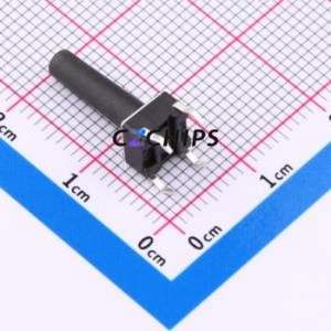 TS013-CBW1EH15.5 Tactile Switch Through hole-4P,6x6mm Switch Single Pole Single Throw Round Button 1.8N Through Hole - Product Image 2
