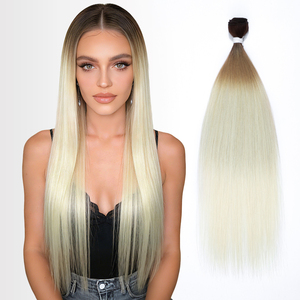 Extensions de cheveux synthétiques résistantes à <span class=keywords><strong>la</strong></span> chaleur, en fibres haute température, douces comme des vraies extensions de cheveux humains, pour femmes, vente en gros - Product Image 2