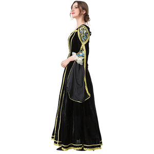 Vestido Medieval Europeo para Mujer, Disfraz de Princesa de Terciopelo Negro, Cosplay, Actuación Teatral, Disfraz de Fantasía - Product Image 5