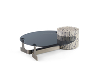 Nouvelle table basse en verre trempé créative au design de luxe haut de gamme, adaptée aux meubles de salon de villa