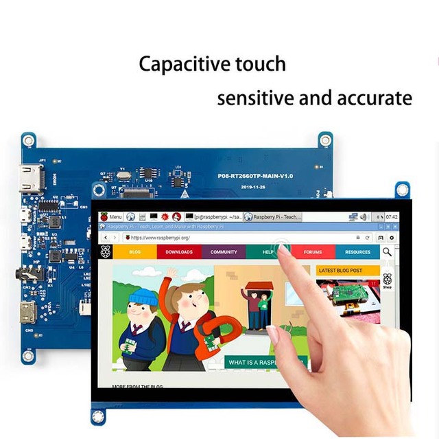 ZKDisplay 5inch 800*480 7inch 1024*600 10.1 Inch 1280*800 IPS LCD Touch Screen for Raspberry PI windows NVIDIA