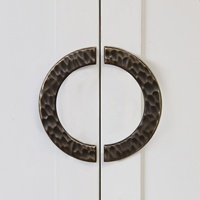 Poignées de porte en laiton martelé Maxery, poignées semi-circulaires, bronze antique, vintage, hôtel, villa, entrée, porte principale, quincaillerie, décoration intérieure