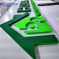 Enseigne Murale Extérieure pour Devanture Publicitaire, Lettres de Canal 3D en Acrylique, Logo d'Entreprise Lumineux à LED