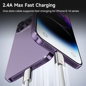 Câble <span class=keywords><strong>de</strong></span> charge rapide Toocki 2.4A avec protection par puce intelligente, cordon tressé durable, synchronisation <span class=keywords><strong>de</strong></span> données haute vitesse pour iPhone 14 13 12 Series - Product Image 2