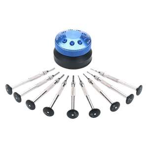 Autre ensemble de tournevis 9 pièces avec embouts magnétiques et base de rangement pour outils de réparation de lunettes, finition polie - Product Image 1