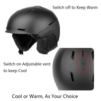 Casque de snowboard double sport pour hommes et femmes avec coque ABS + PC et système de ventilation réglable en mousse EPS pour la saison d'hiver