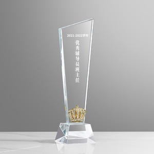 HDW Pas Cher Personnaliser Étoile Trophées Médailles Plaques Conception Personnalisée <span class=keywords><strong>youtube</strong></span> Verre Prix Danse Trophée Avec Base Transparente - Product Image 5