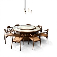 Ensemble de table et de chaises de salle à manger électriques modernes de qualité supérieure avec sièges rembourrés pour les repas en famille