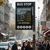 Pour Cosun Smart E-Ink écran publicitaire pour gare routière magasin de détail support de sol également pour ascenseur informations sur le trafic extérieur