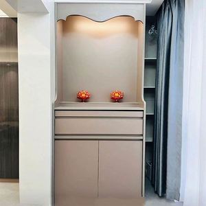 Venta Directa de Fábrica, Panel de Madera Blanco Simple, Mueble para Templo Budista en Casa, Estructura Estable - Product Image 5