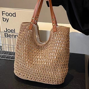Borsa a tracolla in <span class=keywords><strong>cotone</strong></span> naturale di lusso a <span class=keywords><strong>uncinetto</strong></span> da donna - Product Image 3