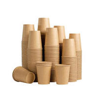 Vasos de Papel Kraft Biodegradables de Pared Simple con Logotipo Personalizado para Bebidas Calientes con Tapa