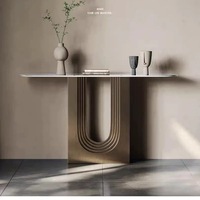 Meubles de salon Table console design avec dessus en marbre Table d'hôtel Table console en marbre blanc moderne