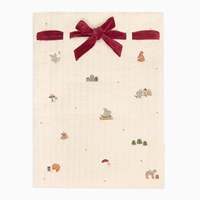 Bolsa de Regalo Navideña Bordada, Acolchada, Beige, Personalizada, para Guardar Regalos, Bolsas de Santa Grandes