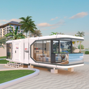 Casa Mobile Usata con Struttura in Acciaio in <span class=keywords><strong>Vendita</strong></span> - Condizioni Ottime, Casa su Ruote di Seconda Mano Pronta per il Trasferimento, Prefabbricata Ecologica ad Energia Solare - Product Image 1