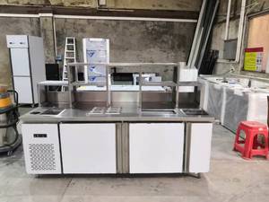 Mostrador de Trabajo Económico para Refrigerador, Barra de Té de Burbujas <span class=keywords><strong>con</strong></span> Mesa de Trabajo de Acero Inoxidable, Mesa de Café para Hotel - Product Image 6