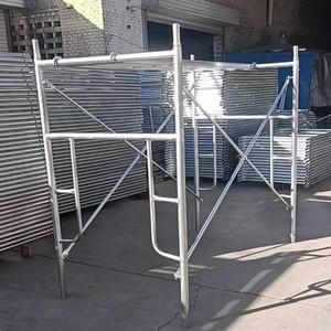 Factory Direct, Indoor &amp; Outdoor Construction, Q235 Steel Movable Hot Dip <strong>Galvanized</strong> Ladder <strong>Frame</strong> <strong>Scaffolding</strong> - Product Image 3