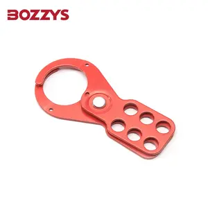 BOZZYS High Quality Economic Industrial Red 6 Keyholes Security And Safety Steel Lockout Tagout Hasp