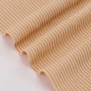Fornecedor de tricô 2x2 lycra costela tecido com nervuras tecidos macios 6*2 algodão malha motivo costela tecido