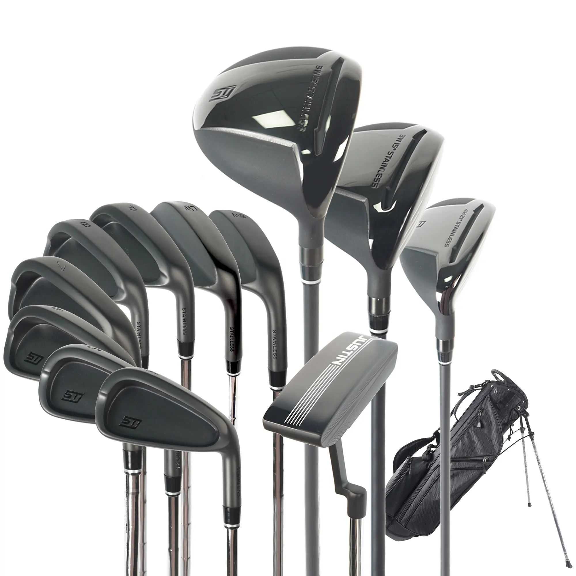 Vente en gros de main droite personnalisée de haute qualité OEM Club pour hommes Ensemble complet de clubs de golf personnalisé