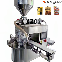Machines de remplissage de sachets et de pochettes Doypack pour pâtes à tartiner au chocolat, jus et lait, livraison rapide