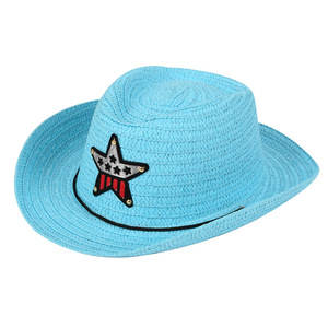 Trẻ Em Của Biểu Tượng Tùy Chỉnh Năm Cánh Sao Mùa Hè Mũ Rơm Đầy Màu Sắc Cao Bồi Bãi Biển <span class=keywords><strong>Hat</strong></span> Mặt Trời Bảo Vệ Cho Trẻ Em Nhân Vật Câu Cá - Product Image 5