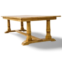 Table à manger rustique en pin massif de 72 pouces, pliable, pour la maison, l'hôtel, l'hôpital ou le parc